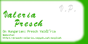 valeria presch business card
